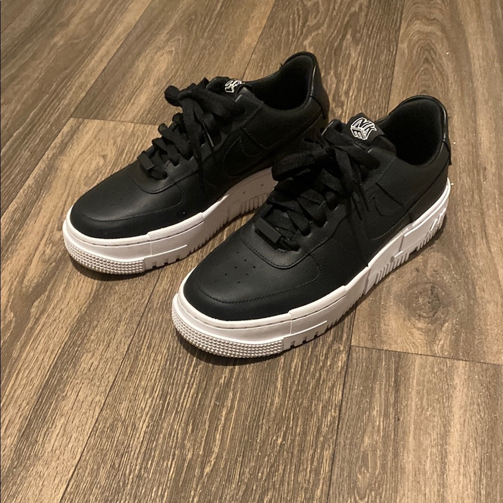 Nike Black and White Pixel Sneakers